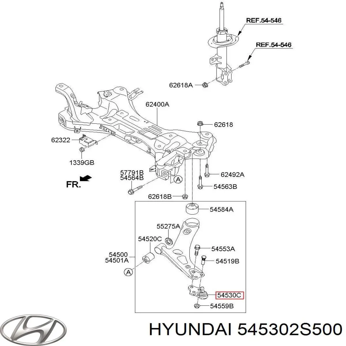 Comprar 545302S500 Hyundai/Kia Rótula inferior de suspensión