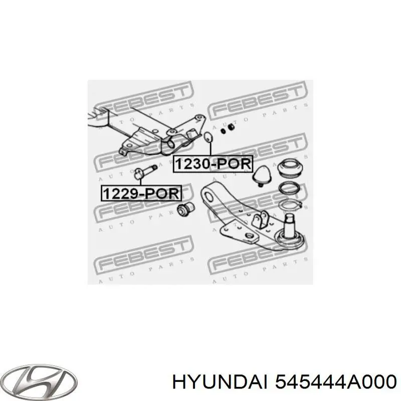 545444A000 Hyundai/Kia arandela cámber alineación excéntrica, eje delantero, inferior