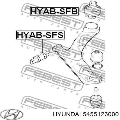 5455126000 Hyundai/Kia silentblock de suspensión delantero inferior