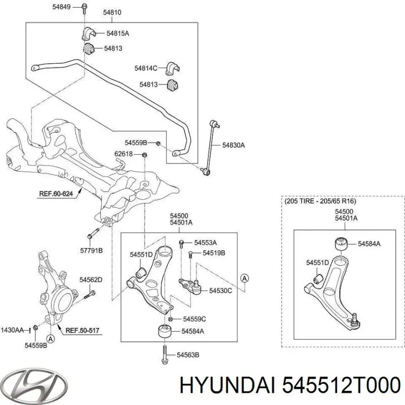 Comprar 545512T000 Hyundai/Kia Silentblock