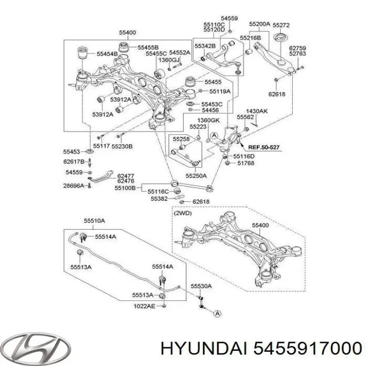 Comprar 5455917000 Hyundai/Kia Perno de fijación del brazo inferior delantero