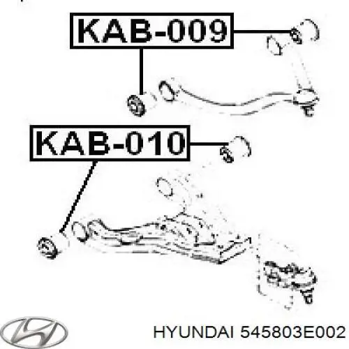 545803E002 Hyundai/Kia silentblock de suspensión delantero inferior