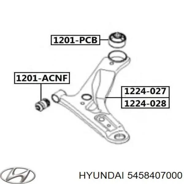 Silentblock suspension Hyundai/Kia 5458407000