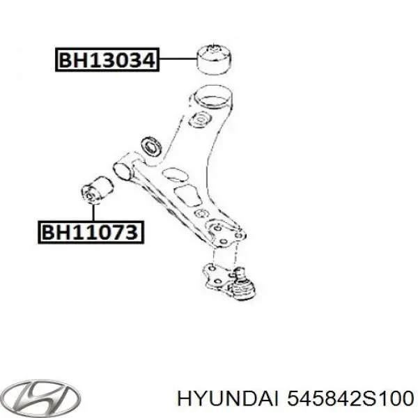 Silentblock de brazo de suspensión Hyundai/Kia 545842S100 precio, desde 12,84 EUR