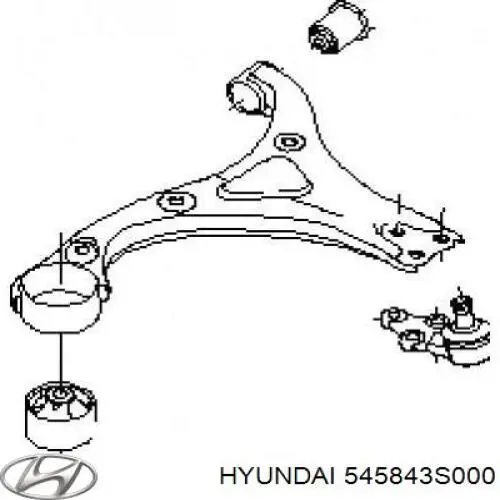 Silentblock suspension Hyundai/Kia 545843S000