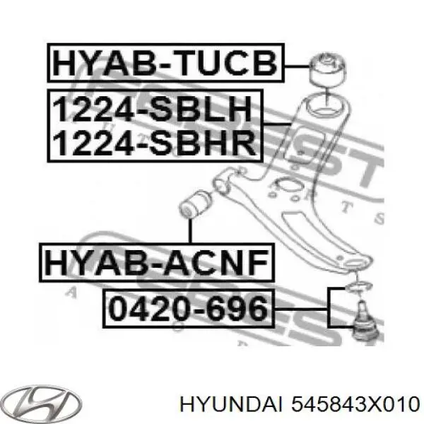  545843X010 Hyundai/Kia