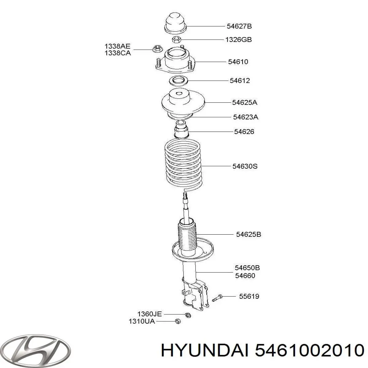 Soporte amortiguador delantero para Hyundai Atos (MX)