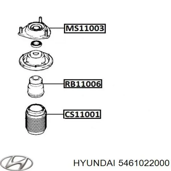 Soporte del amortiguador delantero 5461022000 Hyundai/Kia