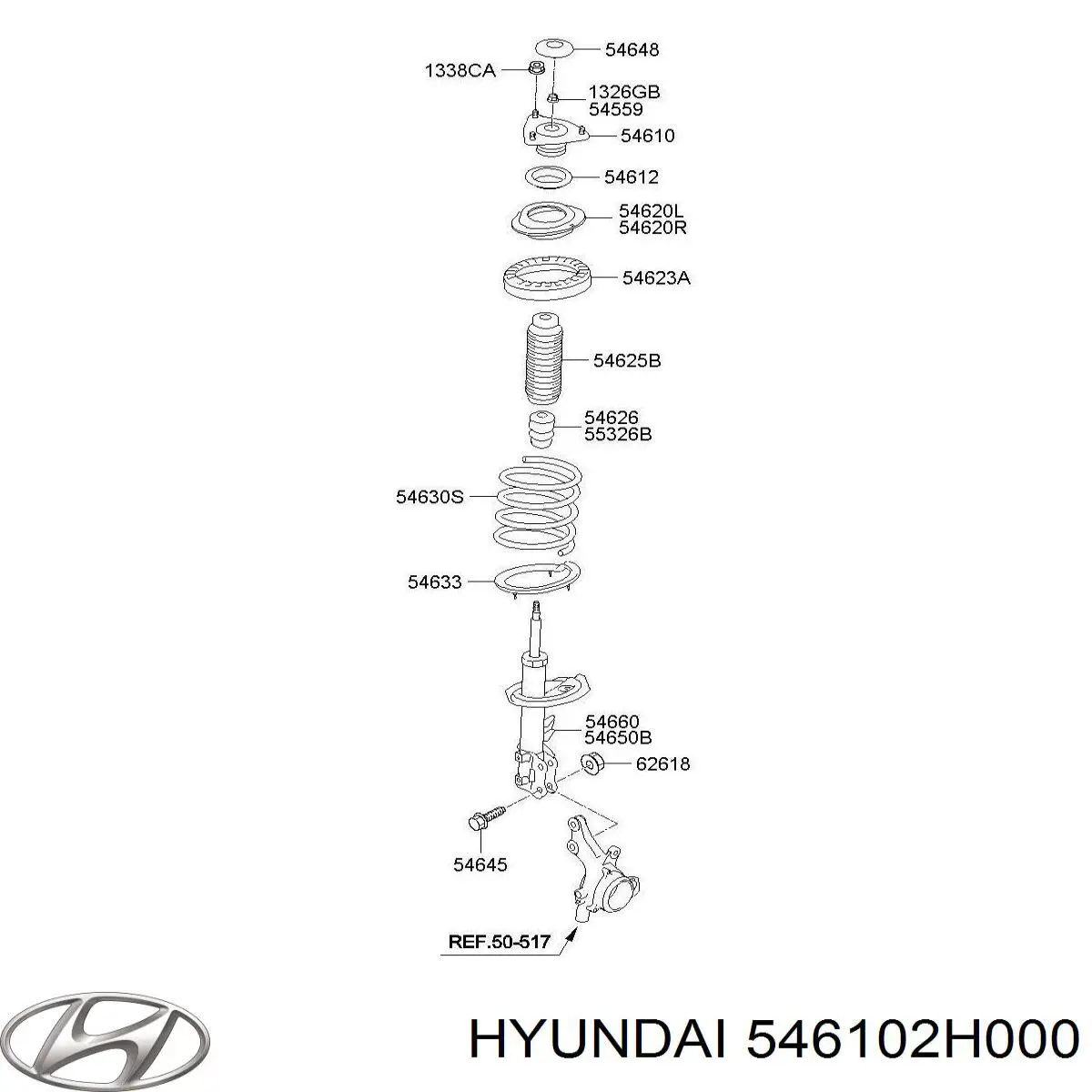 Soporte del amortiguador delantero Hyundai/Kia 546102H000 precio, desde 23,01 EUR