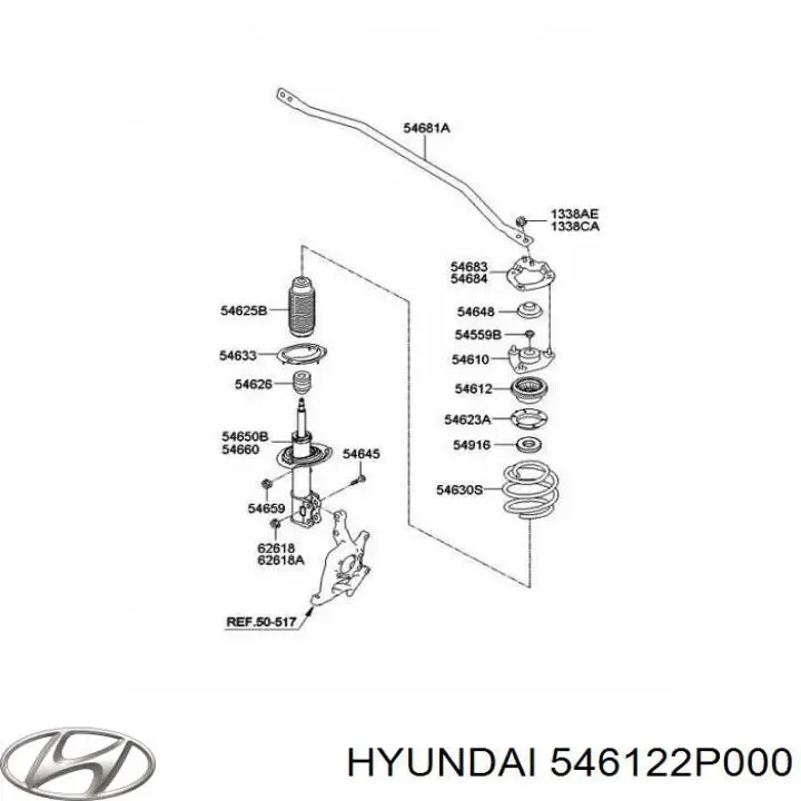 Rodamiento de soporte del amortiguador delantero Hyundai/Kia 546122P000 precio, desde 14,94 EUR
