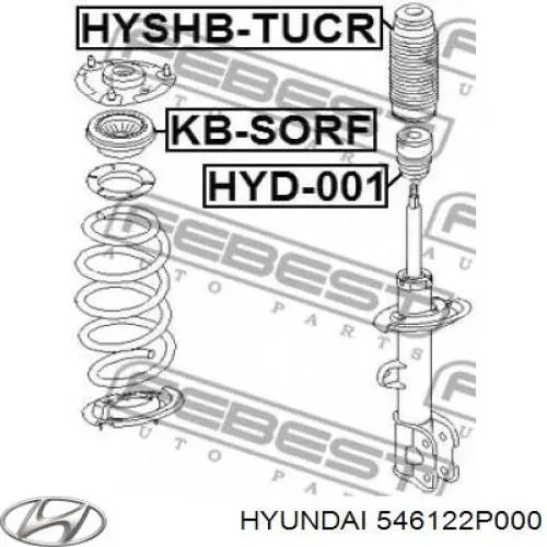Comprar 546122P000 Hyundai/Kia Rodamiento de soporte del amortiguador delantero