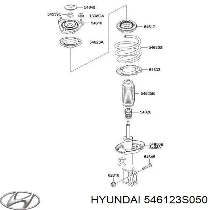 Rodamiento de soporte del amortiguador delantero Hyundai/Kia 546123S050 precio, desde 13,48 EUR