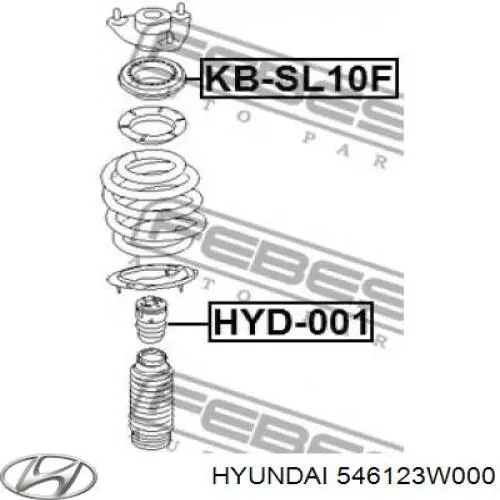 Rodamiento de soporte del amortiguador delantero Hyundai/Kia 546123W000 precio, desde 15,46 EUR