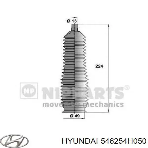 Fuelle, amortiguador delantero 546254H050 Hyundai/Kia