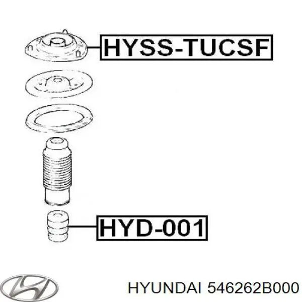546262B000 Hyundai/Kia almohadilla de tope, suspensión delantera