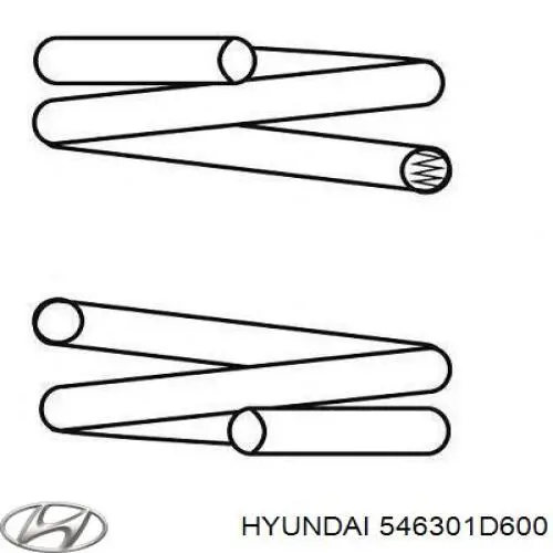 546301D600 Hyundai/Kia muelle de suspensión eje delantero