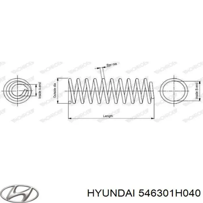Comprar 546301H040 Hyundai/Kia Muelle delantero