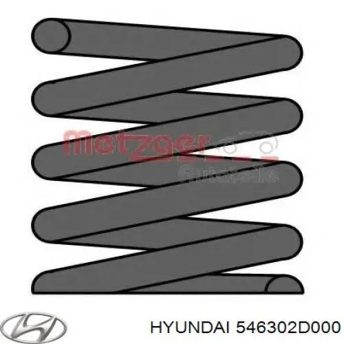 546302D000 Hyundai/Kia muelle de suspensión eje delantero