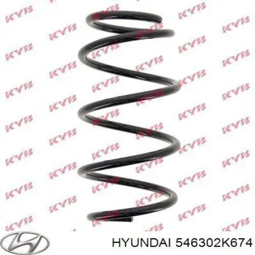 546302K674 Hyundai/Kia muelle de suspensión eje delantero