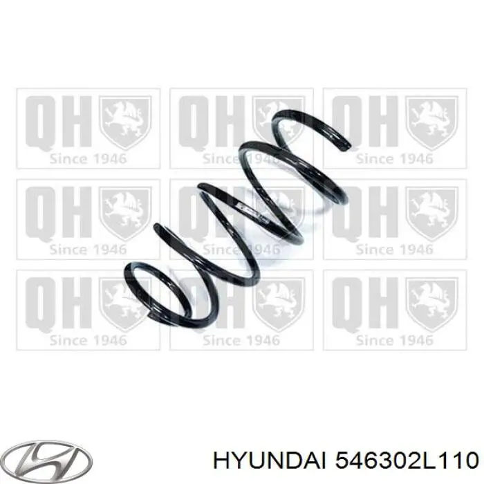 546302L110 Hyundai/Kia muelle de suspensión eje delantero