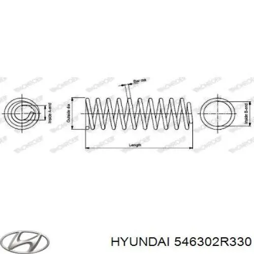 546302R330 Hyundai/Kia muelle de suspensión eje delantero