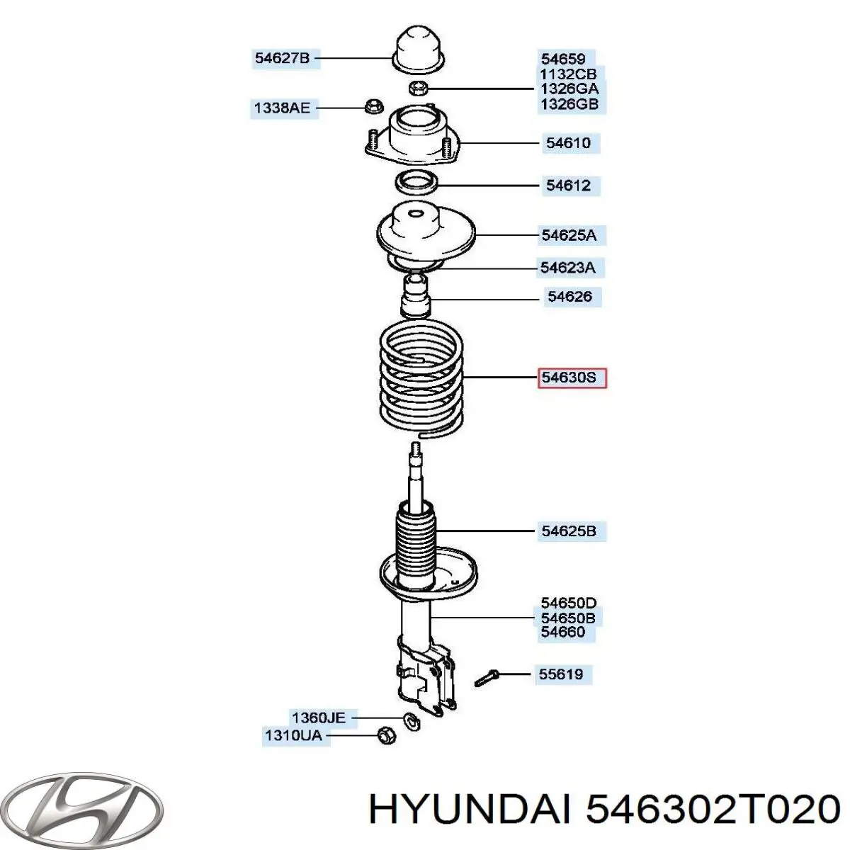 Comprar 546302T020 Hyundai/Kia Muelle delantero