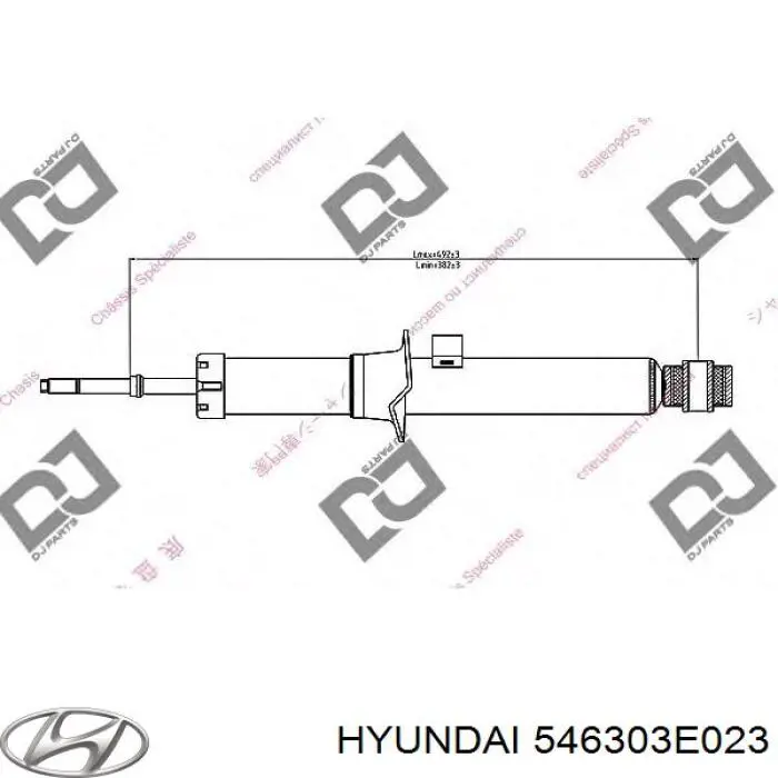 Amortiguador delantero izquierdo Hyundai/Kia 546303E023 precio, desde 64,37 EUR