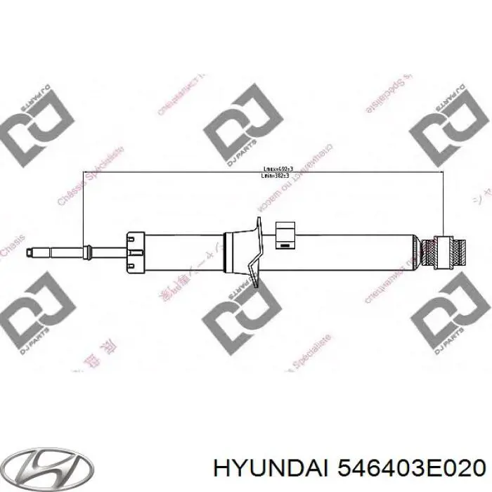 Amortiguador delantero derecho Hyundai/Kia 546403E020 precio, desde 59,78 EUR