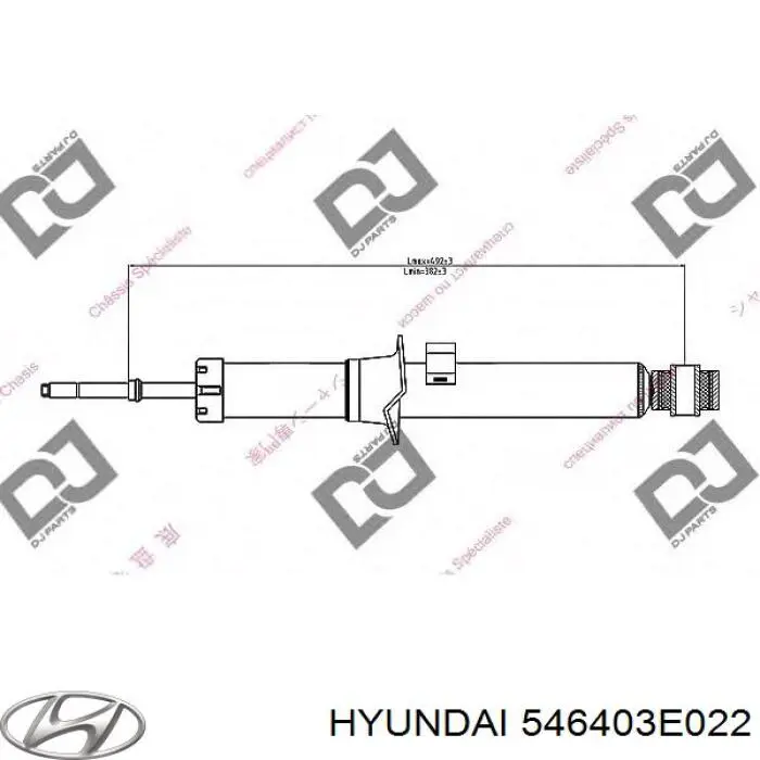 546403E022 Hyundai/Kia amortiguador delantero derecho