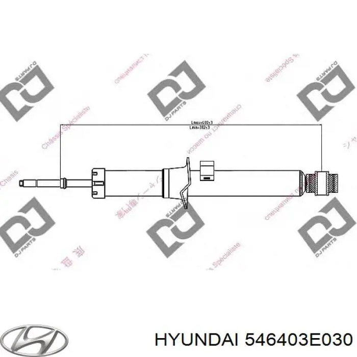 546403E030 Hyundai/Kia amortiguador delantero derecho