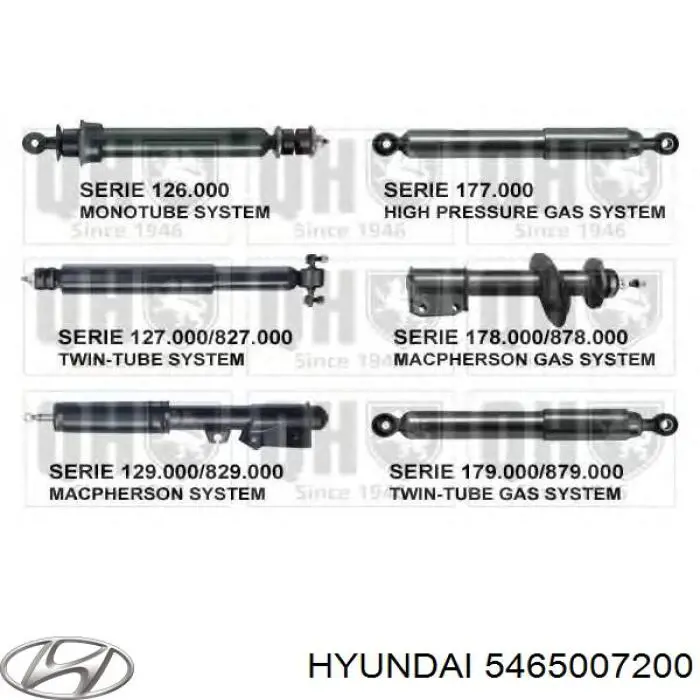 Amortiguador delantero izquierdo Hyundai/Kia 5465007200 precio, desde 62,44 EUR