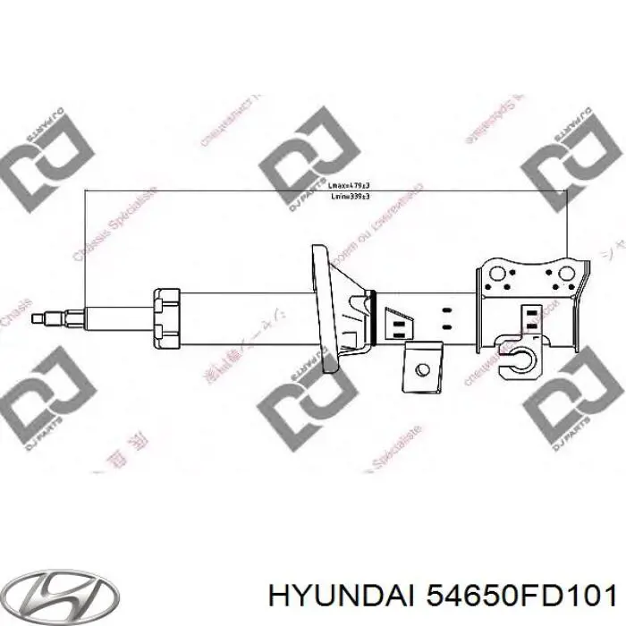 Amortiguador delantero izquierdo Hyundai/Kia 54650FD101 precio, desde 58,28 EUR