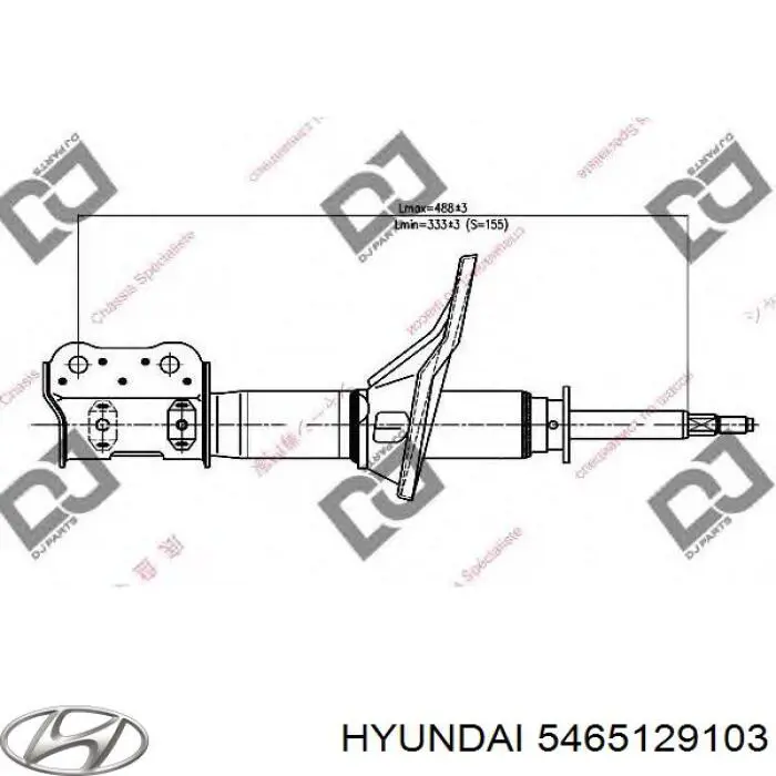 5465129103 Hyundai/Kia amortiguador delantero izquierdo