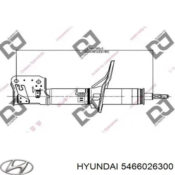 Comprar 5466026300 Hyundai/Kia Amortiguador delantero derecho
