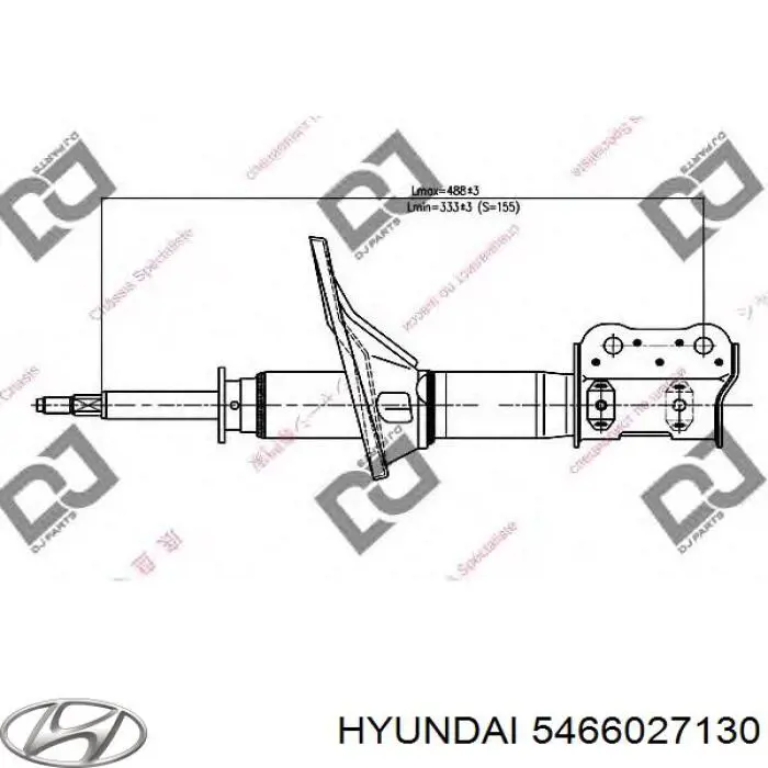 5466027130 Hyundai/Kia amortiguador delantero derecho