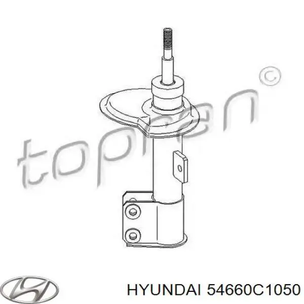 54661-C3000 Hyundai/Kia amortiguador delantero derecho