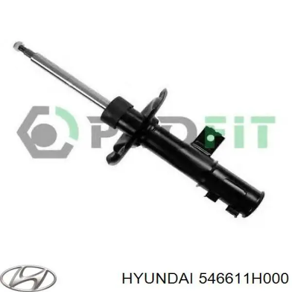 Amortiguador delantero derecho 546611H000 Hyundai/Kia