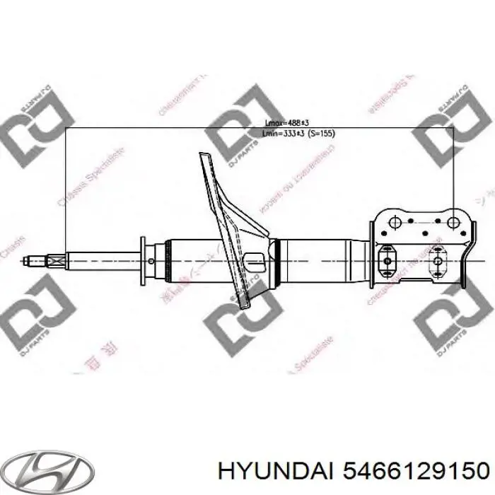 5466129150 Hyundai/Kia amortiguador delantero derecho
