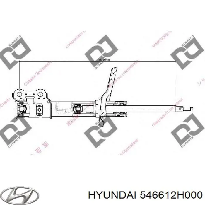 546612H000 Hyundai/Kia amortiguador delantero derecho