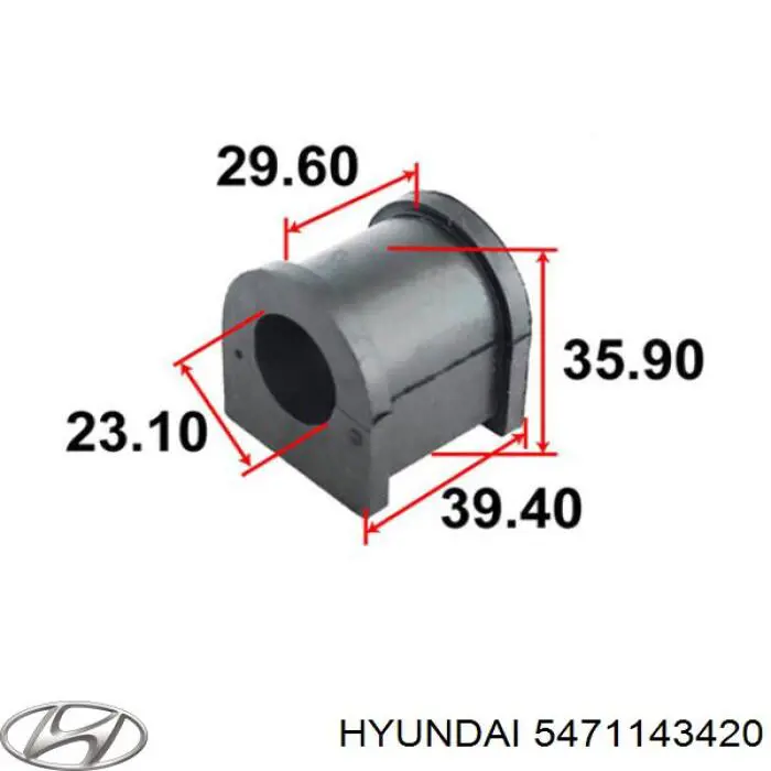 5471143420 Hyundai/Kia casquillo de barra estabilizadora delantera