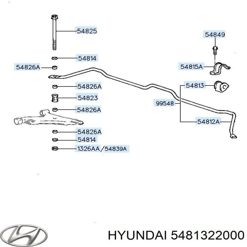 Buje de barra estabilizadora delantera Hyundai/Kia 5481322000 precio, desde 2,79 EUR