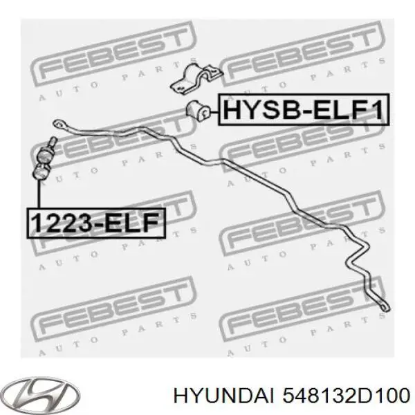 Comprar 548132D100 Hyundai/Kia Buje de barra estabilizadora delantera