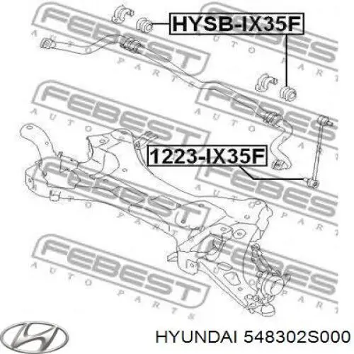 Bieleta estabilizadora delantera 548302S000 Hyundai/Kia