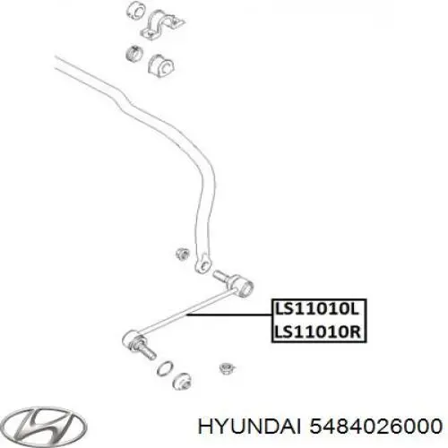 Bieleta de suspensión delantera derecha Hyundai/Kia 5484026000