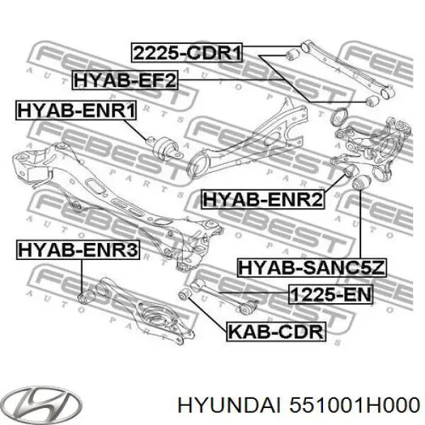 Brazo transversal de suspensión trasera Hyundai/Kia 551001H000 precio, desde 43,56 EUR