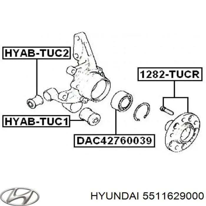 Comprar 5511629000 Hyundai/Kia Buje de mangueta trasera