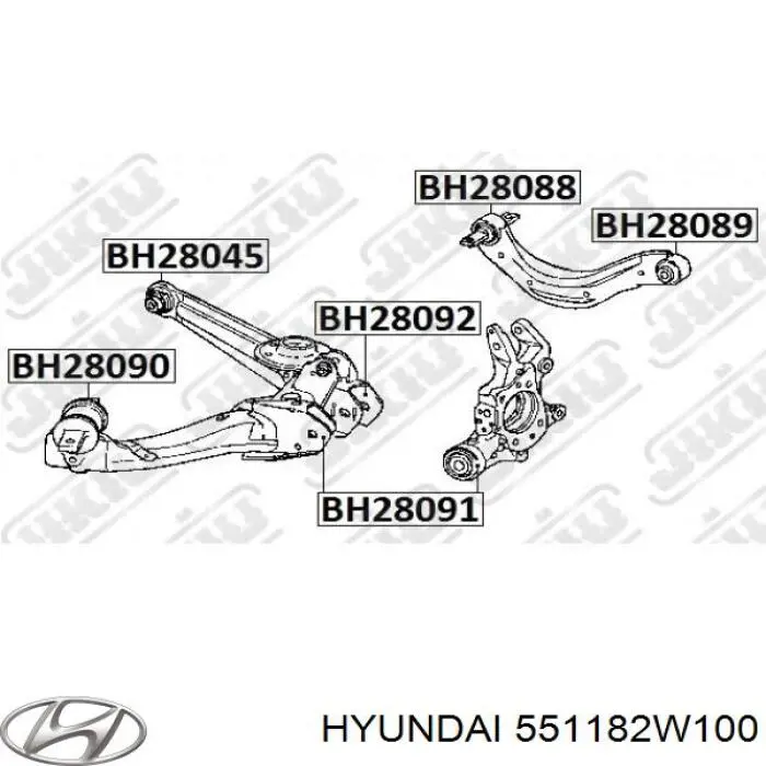 Comprar 551182W100 Hyundai/Kia Silentblock del brazo superior de suspensión trasera