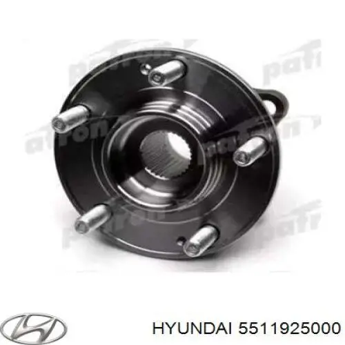 Buje delantero del brazo longitudinal trasero 5511925000 Hyundai/Kia