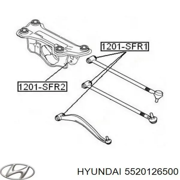 Brazo transversal derecho de suspensión trasera Hyundai/Kia 5520126500 precio, desde 40,66 EUR