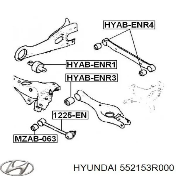 Buje interior del brazo transversal trasero Hyundai/Kia 552153R000 precio, desde 7,26 EUR